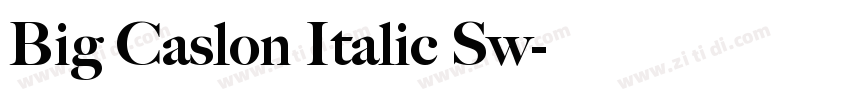 Big Caslon Italic Sw字体转换